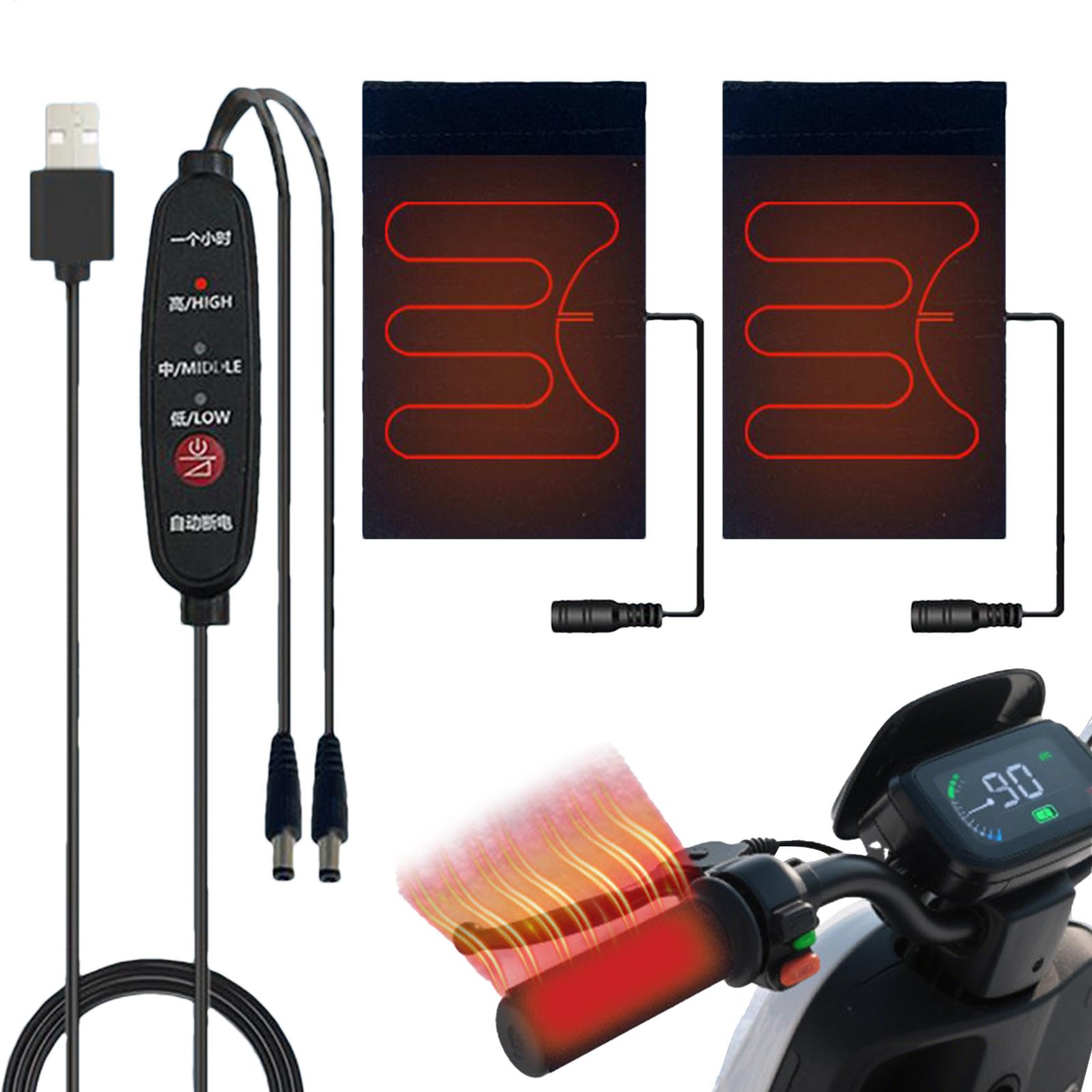 Handlebar Grip Heated - Poignées chauffantes pour moto, 5V, USB,
