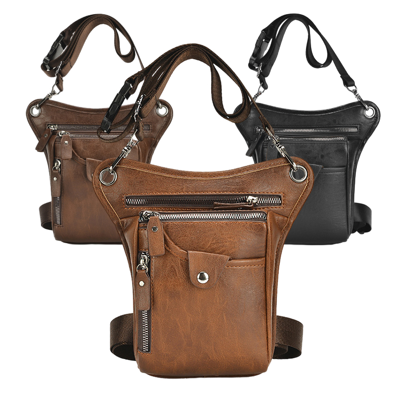 Sac de taille Vintage en cuir  - Motorcycle Gear Backpack avis et prix